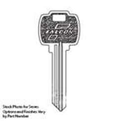 Falcon KB577E 6-Pin E Keyway Nickel Silver Key Blank