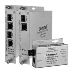 ComNet CNMCSFPOE/M Mini 10/100/1000 Mbps Ethernet Media Converter with IEEE 802.3 at 30W PoE+