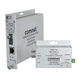 ComNet CNFE1005MAC2-M/C 10/100Mbps Ethernet Electrical to Optical Media Converter, Mini, AC/DC, 1310nm, ST Connector, 2 Fibers, Multimode, Conformally Coated Circuit Board