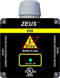 Ditek D50-2403D 50kA/Phase, 25 kA Mode Surge Protector, 240VAC Three Phase Delta