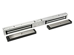 Dynalock 2282-DSM2-DYN2 Slim Line Holding Force Electromagnetic Lock, 1200lbs, Double Outswinging Door, Double Coil, Satin Aluminum