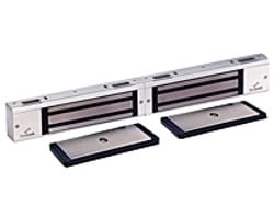 Dynalock 3002TJ32 Electromagnetic Lock, 1500lbs, Double Inswinging Door, Double Coil, Satin Aluminum