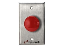 Dynalock 6210-GREEN Palm Switch Green Pushbutton, Satin Stainless Steel
