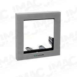 Comelit 3311/1G One Module Frame with Cornice, Gray, Powercom/Ikall Series