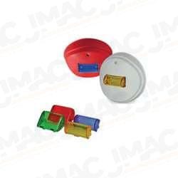 Potter Amseco CCHS-24BR Ceiling Mount Blue Lens Horn Strobe, Red Body