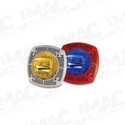 Potter Amseco CSPKSTR-24GR Low Profile Wall Mount Speaker Strobe, Green Lens, Red Body