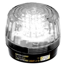 Seco-Larm SL-1301-SAQ/C LED Strobe Light with 10 LED Strips, Clear Lens