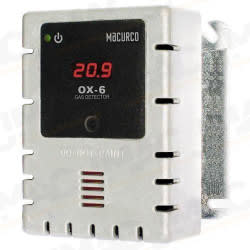 Macurco OX-6-WHITE Oxygen Detector, Controller and Transducer, 12-24 VAC or 12-32 VDC, White Housing
