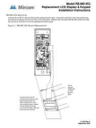 Mircom Technologies RB-MD-953 Replacement LCD Display & Keypad