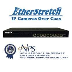 Nitek ER8500U IP Video Network Extender, 8 Port with Gigabit PoE Switch