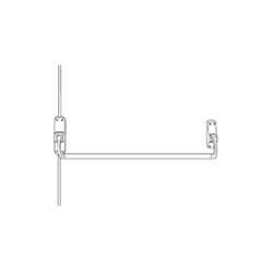 Von Duprin 8827EO-US4 Surface Mounted Vertical Rod Device, Satin Brass