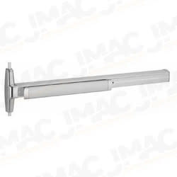 Von Duprin 3327A-EO-4-US28-LBR Surface Mounted Vertical Rod Exit Device, No Outside Trim, Less Bottom Rod, 4' Door, Satin Aluminum
