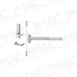 Von Duprin 9927L-BE-06-F-3-US28-LHR Fire Surface Mounted Vertical Rod Device, 06 Lever, Blank Escutcheon, 3' Door, Left Hand Reverse, Satin Aluminum