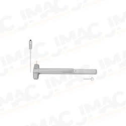 Von Duprin 9927EO-4-313-LBR Surface Mounted Vertical Rod Device, Grooved Mechanism, No Outside Trim, Less Bottom Rod, 4' Door, Dark Bronze