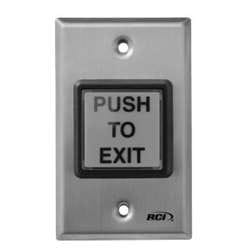 Rutherford 972I-EF-TD30-MO Illuminated Pushbutton, English/French, 2" Pushbutton, Incandescent Bulb, 30 Second Fixed Timer, Momentary Action, 12/24 VDC