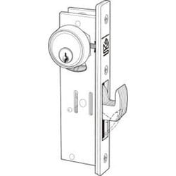 Adams Rite MS-1847-02  MS Deadlock - 45 Degree - Full Radiused Ends  Deadlock/Deadlatch