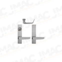 Detex 02BN 628 BN Lever Trim with Blank Escutcheon, for Value Series Devices, Satin Aluminum Clear Anodized