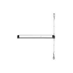 Adams Rite 8611LR36 (Life-Safety) Narrow Stile Concealed Vertical Rod Exit Device Door Concealed Vertical Rod Exit Device, Narrow Stile, Electric Latch Retraction, 36" Opening Width, Clear Anodized Pushbar, For Aluminum Door