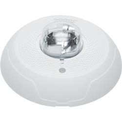System Sensor CHSCWL Chime Strobe, Ceiling Mount, White, Clear Lens