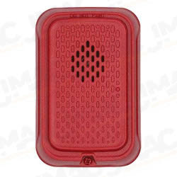 System Sensor HGRL Compact Horn Strobe, Wall Mount, Red, Indoor, Clear Lens