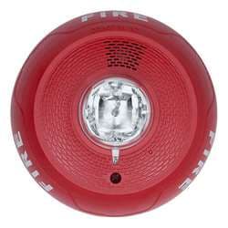 System Sensor PC2RL Horn Strobe, Ceiling Mount, FIRE, Red, Clear Lens, 2-Wire System Sensor PC2RL Horn Strobe, Ceiling Mount, FIRE, Red, Clear Lens, 2-Wire