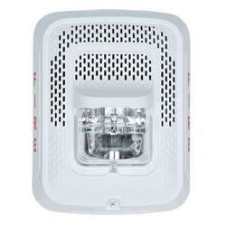 System Sensor SPSWL Speaker Strobe, Wall Mount, FIRE, White, Clear Lens