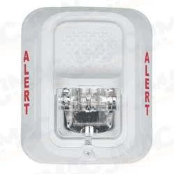 System Sensor SWL-CLR-ALERT Strobe, Wall Mount, ALERT, White, Clear Lens