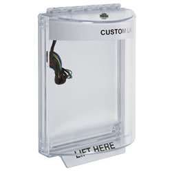 STI 13030CW Universal Stopper with Horn & Relay, Flush, Custom Label, White