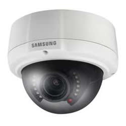 Samsung Techwin SCV-2082R Premium Resolution Vandal-Resistant IR Dome Camera, 2.8-10mm, 700TVL