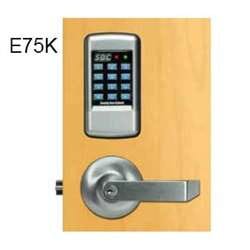Security Door Controls SDC E75KQE1Q Digital Keypad Only, Cylindrical Lockset, 626 Dull Chrome Keypad Finish, Eclipse Lever Handle, 626 Dull Chrome Lever Lockset Finish