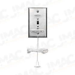 Mircom Technologies EC-103 Single Gang Pull Cord Station, Red LED Indicator, TPDT Slide Switch