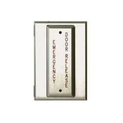 Alarm Controls PT5-112 Push Plate, T-Style, Pneumatic Time Delay, Clear, PUSH TO EXIT in Red