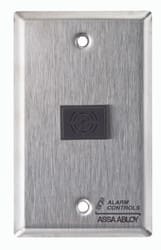 Alarm Controls TS-4-2 Blue 2" Square Pushbutton, ADA Logo, Momentary, DPDT