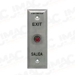 Seco-Larm SD-7101RAEX1Q Request-to-Exit Plate, Slimline, Red Pushbutton, Normally-Open