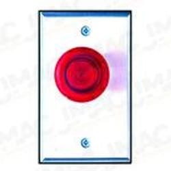 Camden CM3020R12 Illuminated Mushroom Red Pushbutton, 12V, Spring Return, N/O & N/C, Momentary, Blank Faceplate