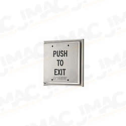 Alarm Controls PD2-211 Push Plate, Double Gang, DPDT Momentary, Bronze, PUSH TO EXIT in Black