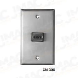 Camden 300G Rectangular Illuminated Switch, Single Gang, Green Button, Blank Faceplate, SPDT Momentary