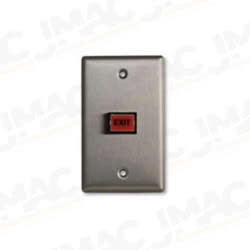 Camden 310GE Rectangular Illuminated Switch, Narrow, Green Button (EXIT), SPDT Momentary