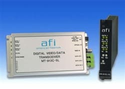 American Fibertek MT913CSL Single Channel Digital Video Module Transmitter, Three Bi-Directional Multi-Protocol Data Channels, Single Mode