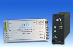 American Fibertek RR746C Four Channel Digital Video Rack Card Receiver, Multi-Protocol RS485/RS422/RS323/Manchester, Contact Closure, Multimode