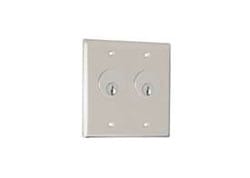 Camden CM3210 Double Gang One Cylinder Key Switch, Stainless Steel, SPST Maintained