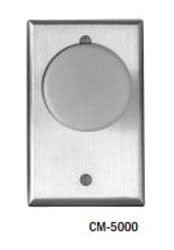 Camden CM-5085GE Mushroom Green Pushbutton (EXIT), Aluminum Faceplate, Single Gang, Spring Return, DPST Time Delay
