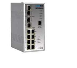 ComNet CNGE2FE8MSPOE2 Managed Ethernet Switch with 8 10/100 BASE-TX + 2 10/100/1000 BASE-TX/FX Combo Ports and PoE