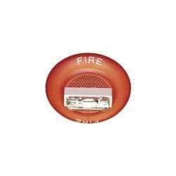 Cooper Wheelock E60H-24MCCH-FR High Fidelity Speaker Strobe, Red, Ceiling Mount, FIRE Lettering, High Intensity Candela