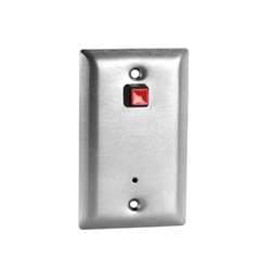 Louroe DCS1 Call Button and Electret Microphone Condenser, Single Gang Stainless Steel Faceplate