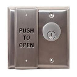 Camden 2510/1 Double Gang Push Plate/Key Switch, Blank Faceplate