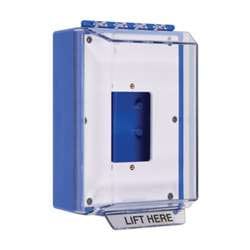 STI 14500NB Universal Stopper Low Profile without Horn Housing, Enclosed Back Box, Open Mounting Plate, No Label, Blue