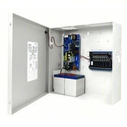 Securitron AQD4-8F8R2 AQD4 Series Switching Power Supply with Fire Alarm Interface, Glass Fuse, 8-Output, 8-Relay, 2A