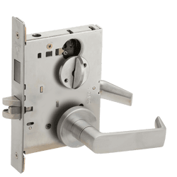 Schlage L9444 - Grade 1 Privacy With Deadbolt and Coin Turner Mortise Lock, Non-Keyed, Interior Indicator Displays "Locked/Unlocked"