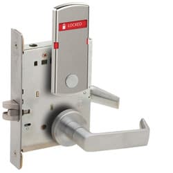Schlage L9050 - Entrance/Office Mortise Lock - Grade 1 Non-Deadbolt Function Single Cylinder Keyed Lever Lock, Interior Indicator Displays "Locked/Unlocked"